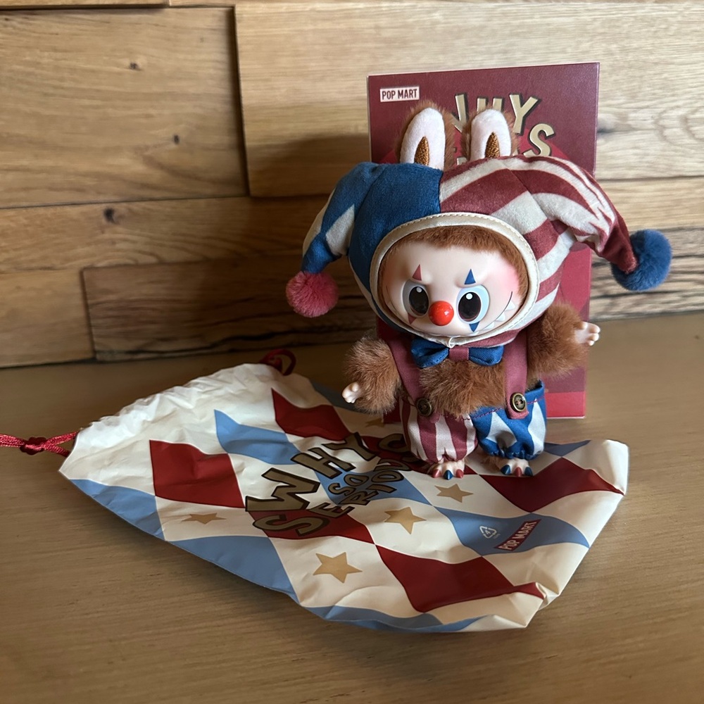 Jester Plush Toy - Red, Blue, Brown